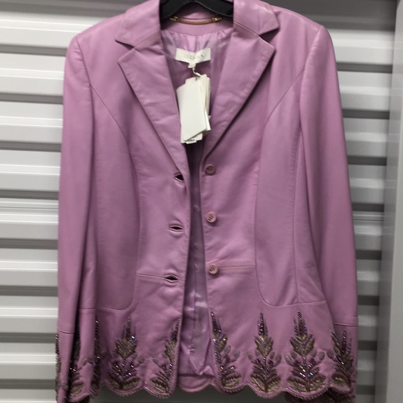 Escada purple embellished leather - Picture 1 of 9